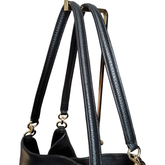 Coach Phoebe Black Pebbled Leather 3 Compartment Shoulder Bag F35723 - Picture 6 of 16